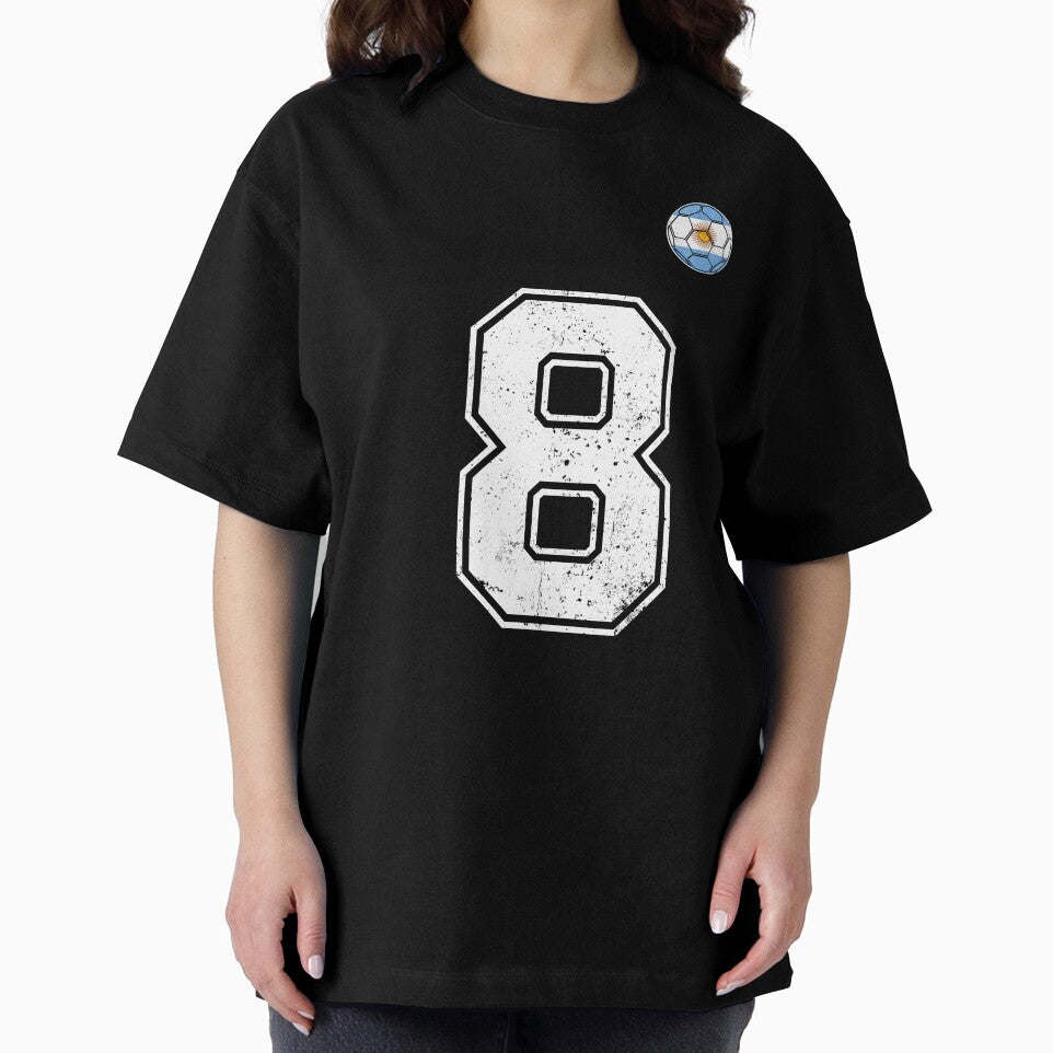 Number 8 Argentina Flag Football Fan by RoyesButler