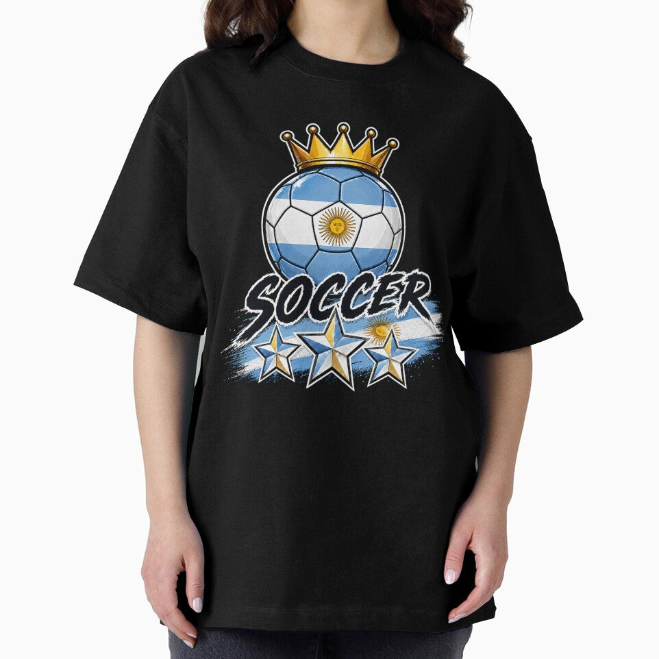 Vintage Argentina flag Crowned Soccer Ball by QuiteOrbit