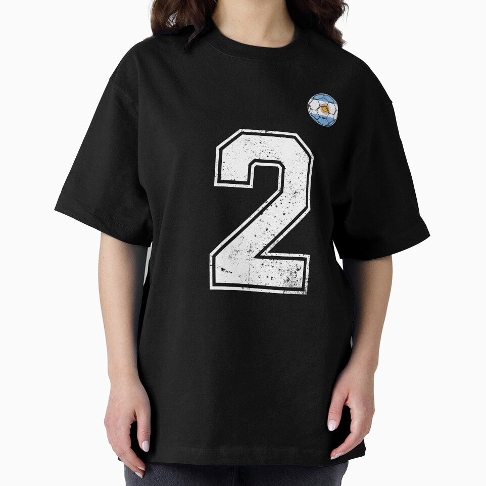 Number 2 Argentina Flag Football Fan by RoyesButler