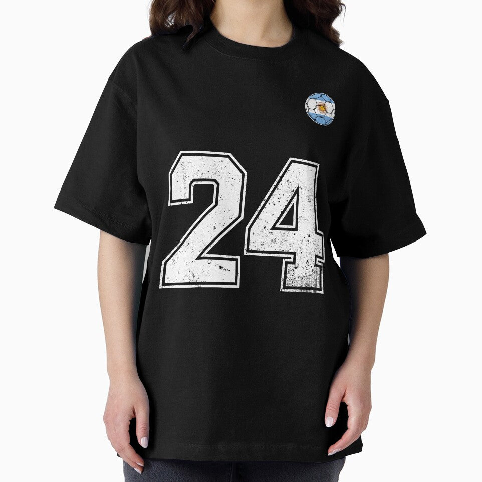 Number 24 Argentina Flag Football Fan by RoyesButler