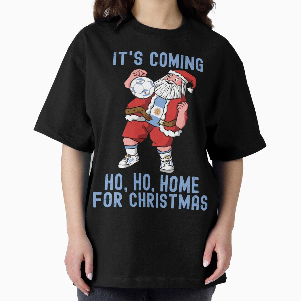 It's Coming Ho, Ho, Home For Christmas Argentina Flag Kid Mens by pipsmerch