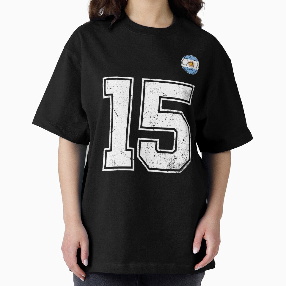 Number 15 Argentina Flag Football Fan by RoyesButler