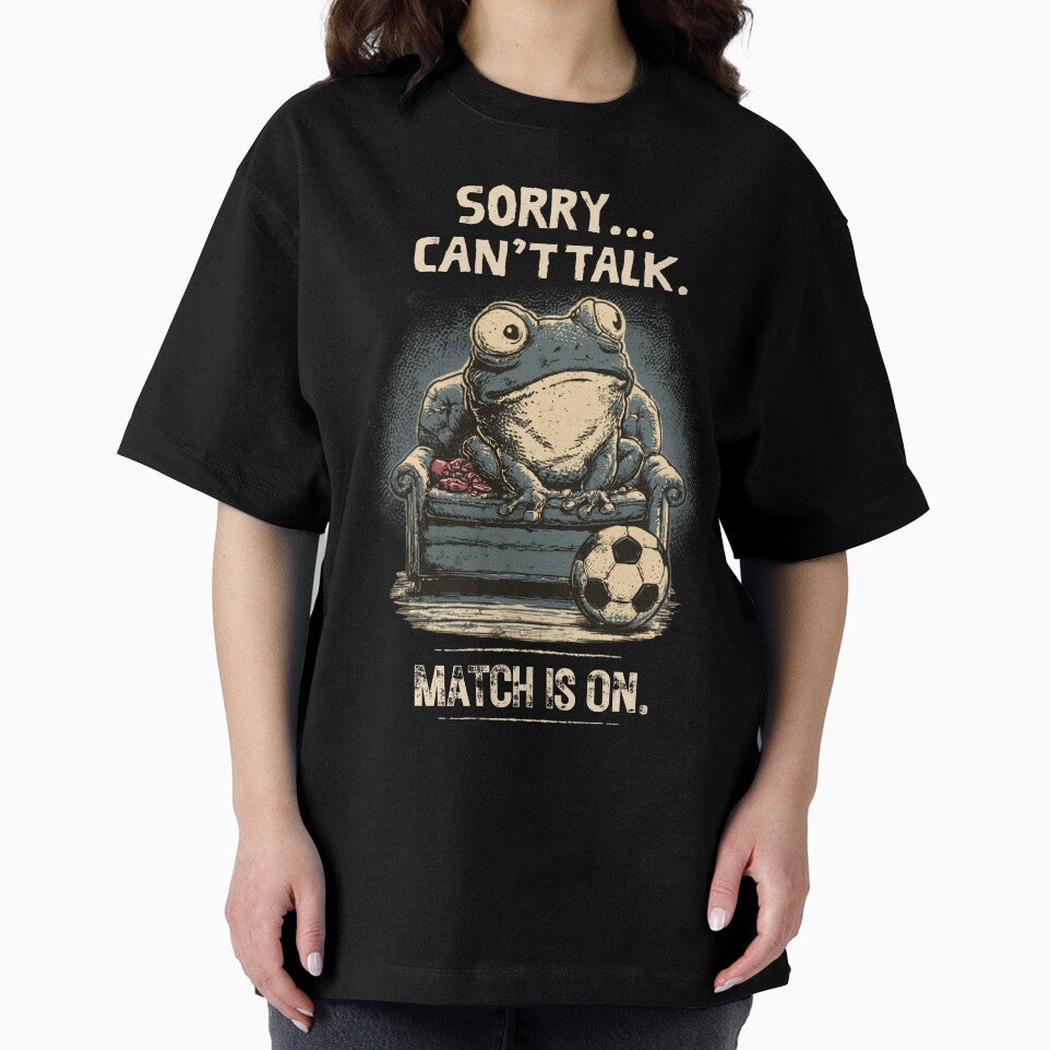 Sorry Can't Talk Frog Soccer Fan Match is On Vintage Funny by Majnon8bp