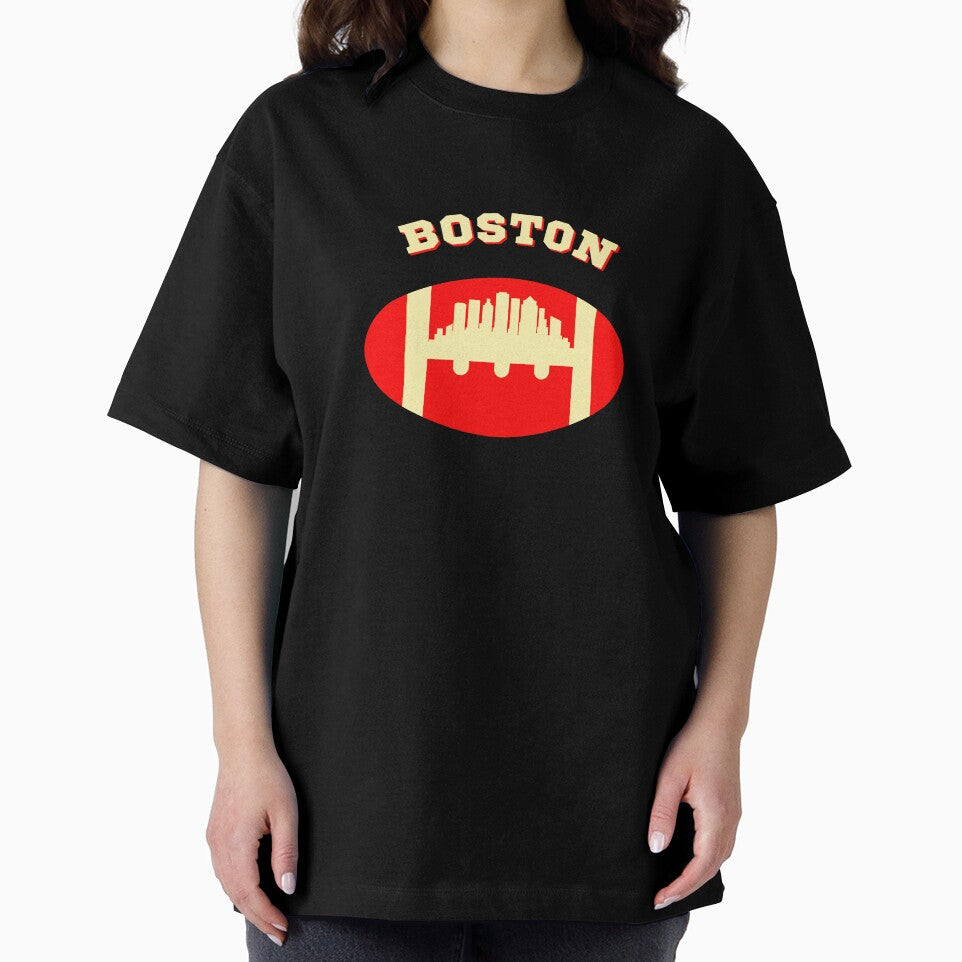 Boston Skyline City Rugby Ball Gameday by GabrieSketcham