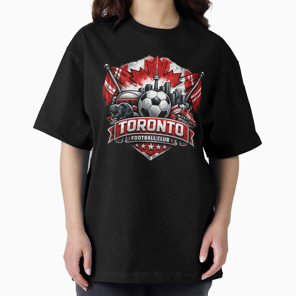 Toronto Soccer Design Canada Football Graphic Shirt Maple Leaf Toronto Skyline Fan Art Sports Tee Gift for Soccer Fans by GarnerSupplyCo