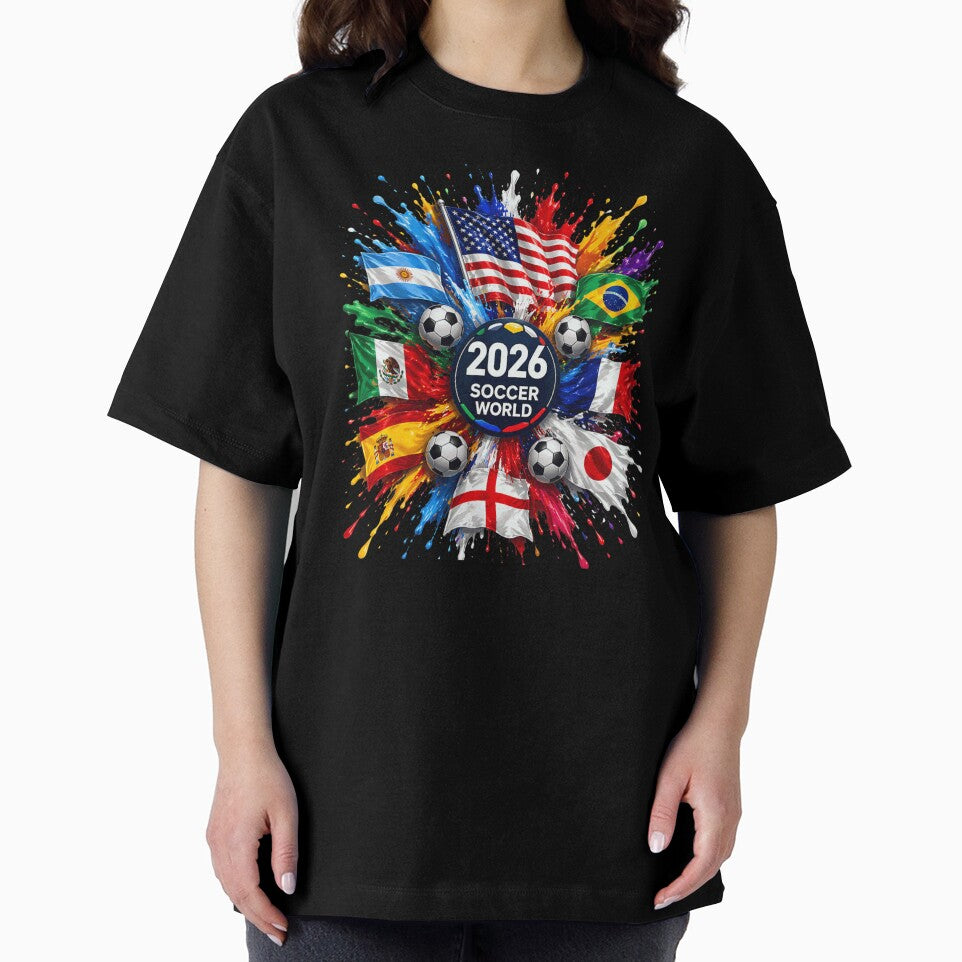 2026 Soccer World Championship Global Flags Paint Splash Sports Fan Graphic by ObukiLantara