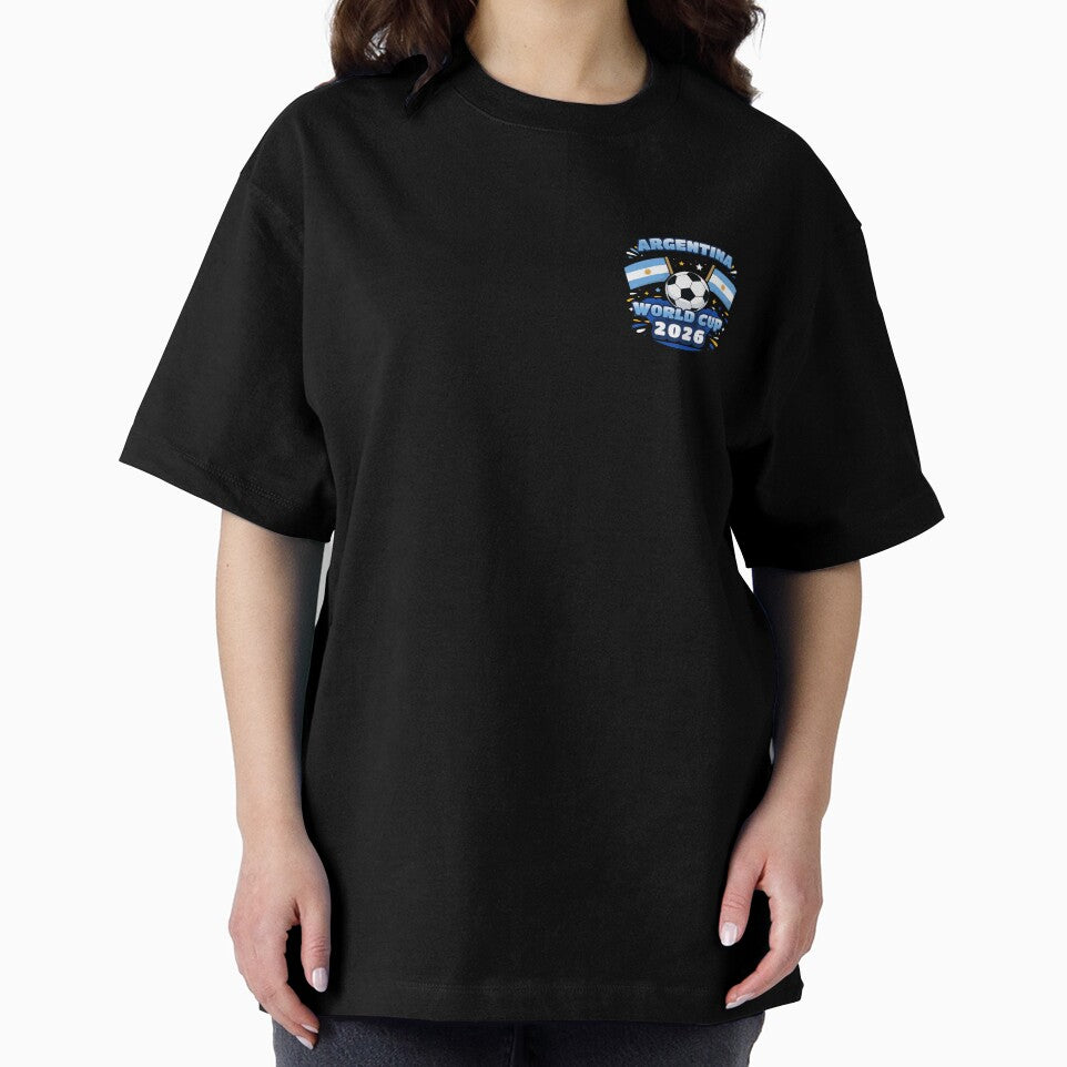 Argentina World Cup 2026 Shield  Minimal Football T-Shirt Design by Ramkumar2025