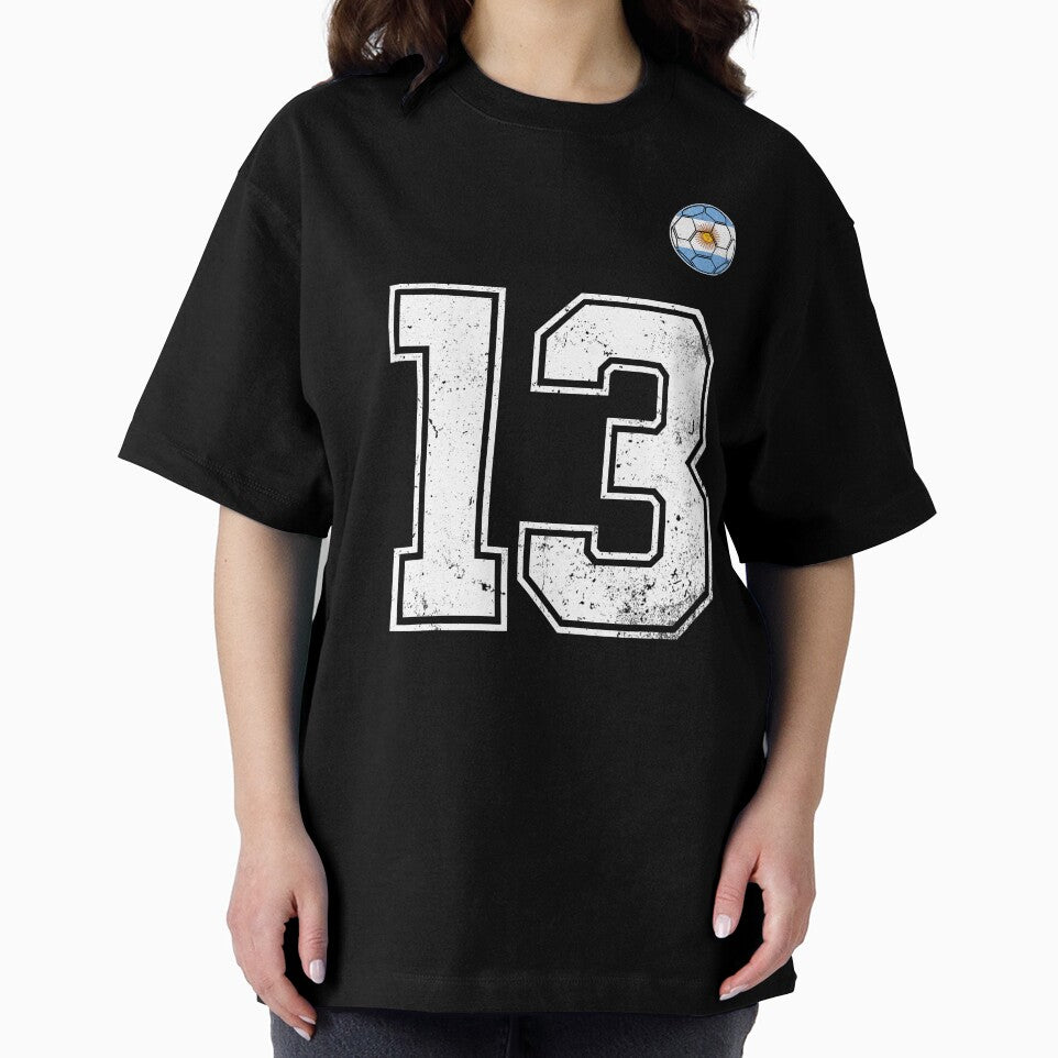 Number 13 Argentina Flag Football Fan by RoyesButler