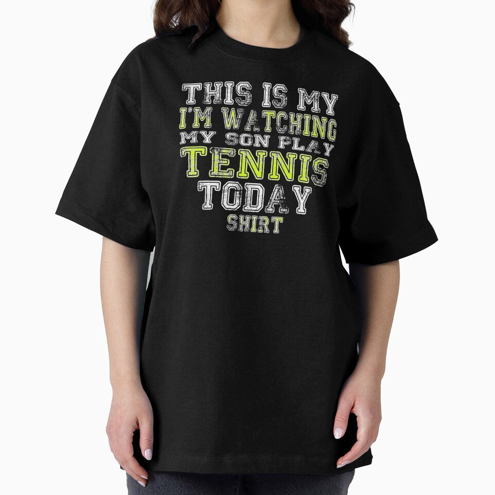 This Is My I'm Watching Son Play Tennis Today product print by nikkidawn74