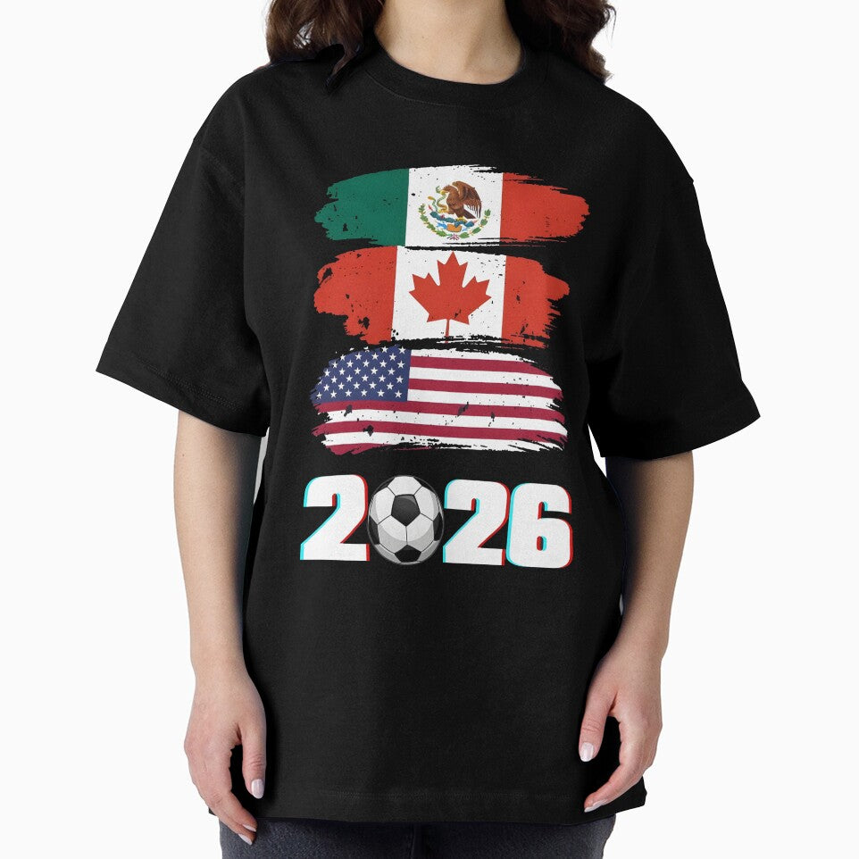 USA Canada Mexico Flag 2026 Cup Brush Art by dudelinart