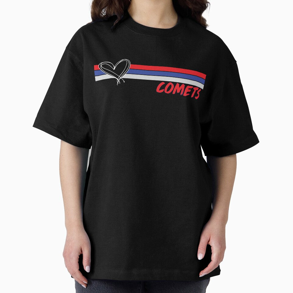 Comets Retro Stripes Heart by calliew1217