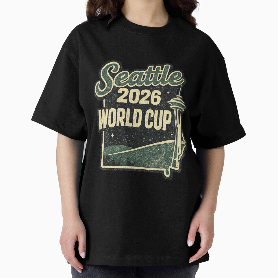 Seattle 2026 World Cup – Retro Space Needle Vintage Soccer Fan T-Shirt by ArthUpscale