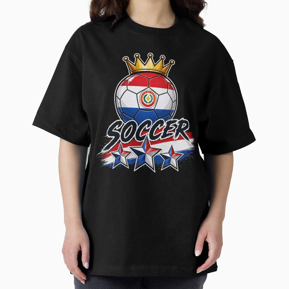 Vintage Paraguay flag Crowned Soccer Ball by QuiteOrbit