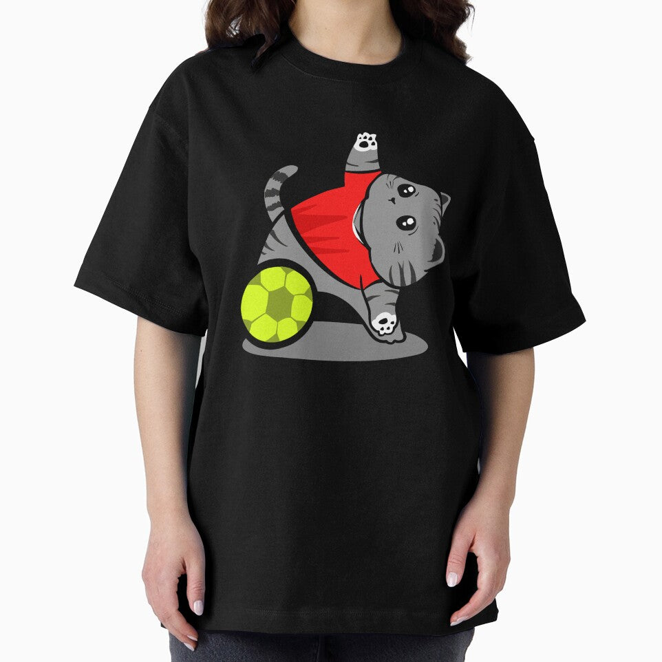 World Cup Cat Soccer – grey Kitten Illustration with Canada football costume by arivirus