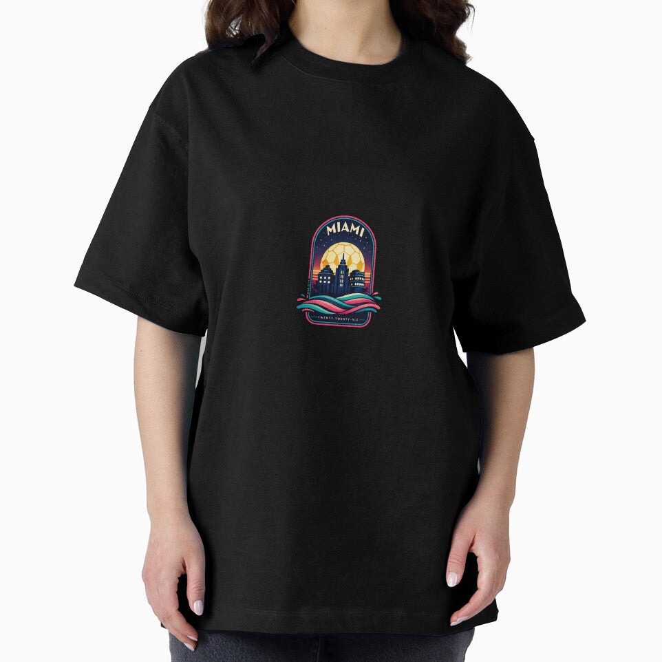 Miami Vice 2026 - Art Deco Soccer Sunset T-Shirt by RDcollections