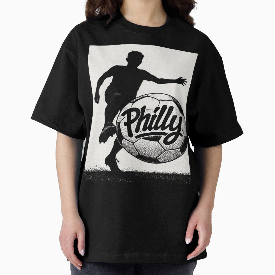 Philly Soccer Kick Graffiti Silhouette Design by PanfurWare-LLC