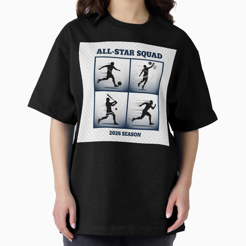 All-Star Squad 2026 Season Shirt – Multi Sport Athlete Silhouette Design – Soccer Basketball Baseball Running by YK SHOP