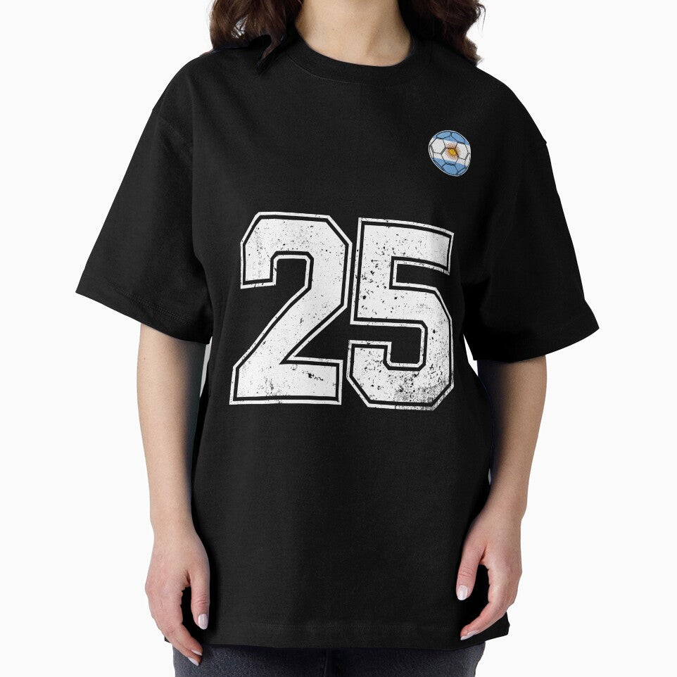 Number 25 Argentina Flag Football Fan by RoyesButler
