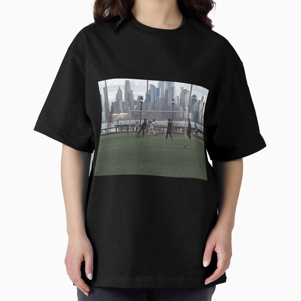Playing Soccer (Football) Along the Hudson River, Manhattan Skyline, Hoboken, New Jersey by lenspiro