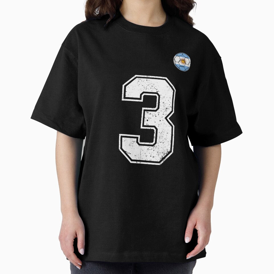 Number 3 Argentina Flag Football Fan by RoyesButler