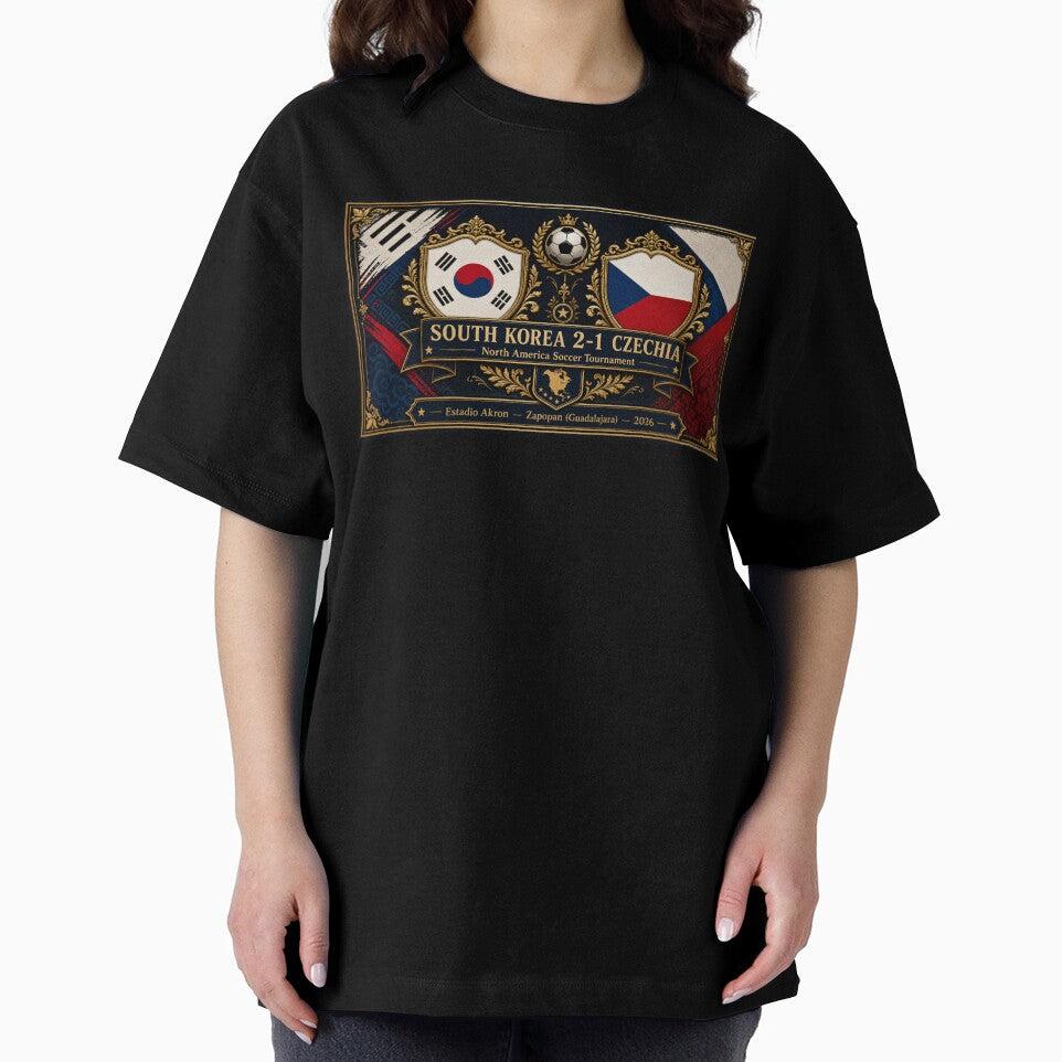 Vintage Arwork of South Korea vs Czechia Soccer Match by BrickByDream