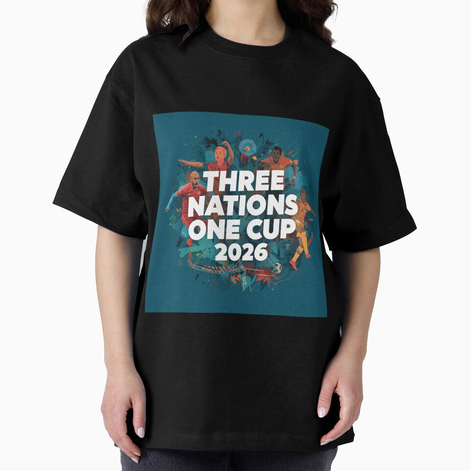 Three Nations One Cup 2026 — USA Canada Mexico World Cup Fan t-shirt by PitchPixel
