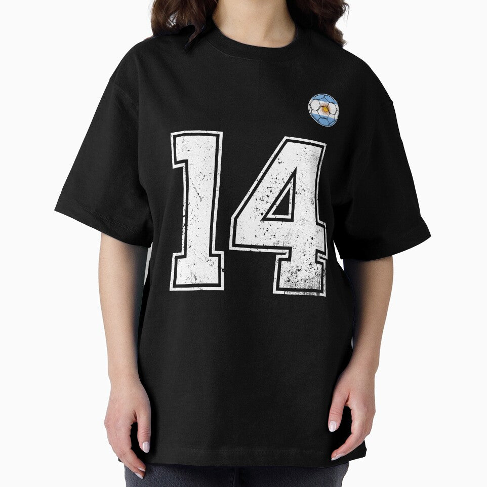 Number 14 Argentina Flag Football Fan by RoyesButler
