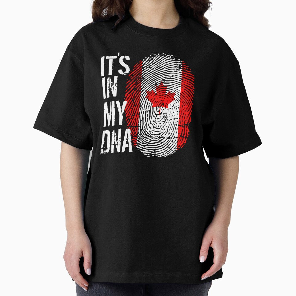 Canada Flag Fingerprint - It's in my DNA Canadian by PartyShirts1