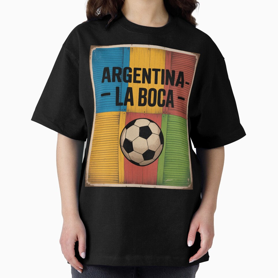 Argentina La Boca 2026 Vintage Football Poster - Buenos Aires Caminito World Cup Football Fan Design by SofDelAtlas