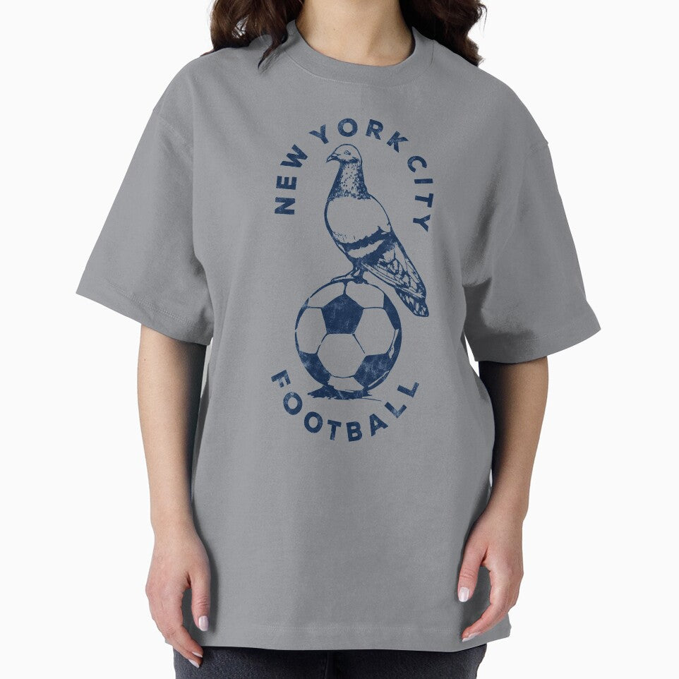 New York City Pigeon Football T-Shirt by ObsidianFox