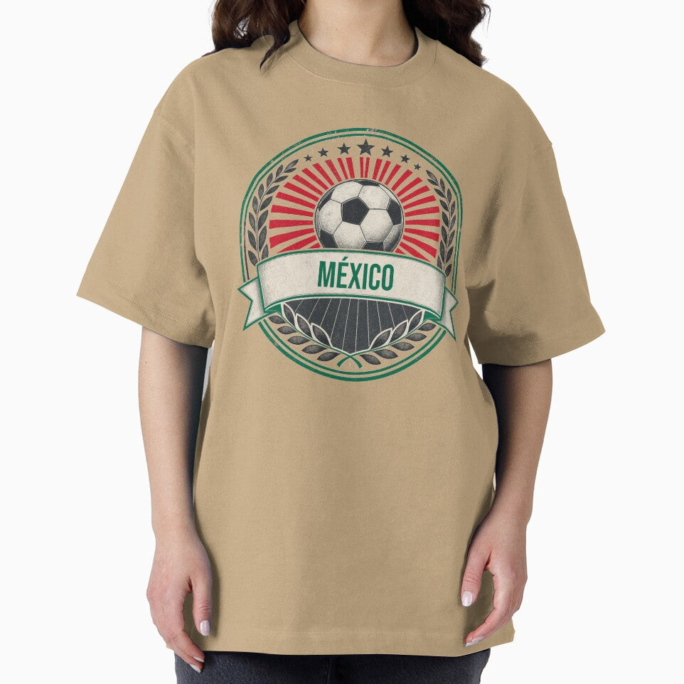 Mexico Vintage Soccer Crest — Retro Mexican Football Badge Fan Emblem by icemanphotos