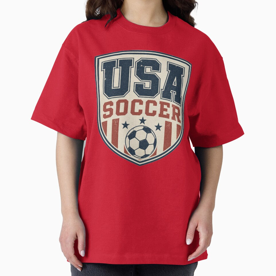 Vintage USA Soccer Athletic Department | Retro Varsity Football Fan by LEOdesignerArt