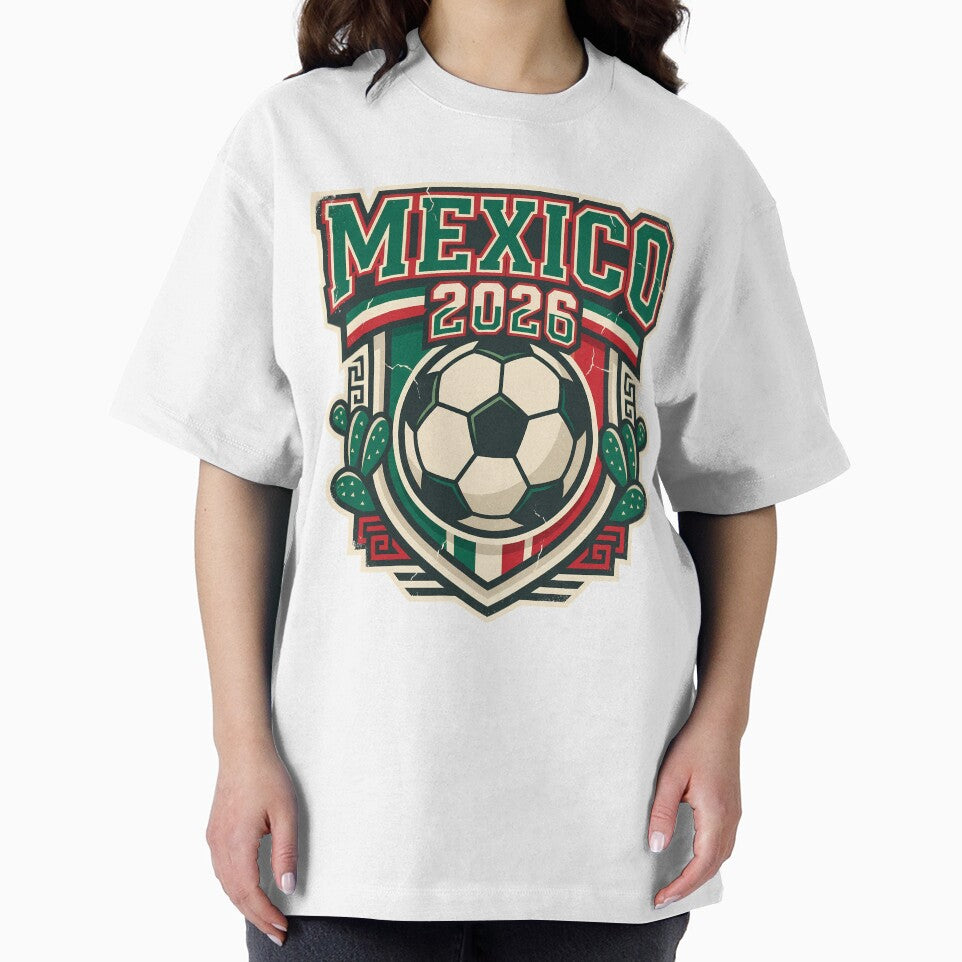 Mexico 2026 Retro Football Fan Crest by Saq2000