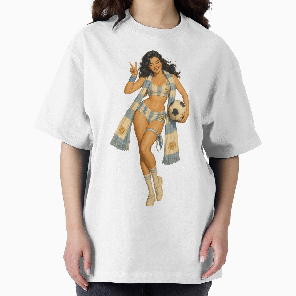 Vintage Football Fan Pinup – Retro Soccer Spirit Girl by Cosplayvintage