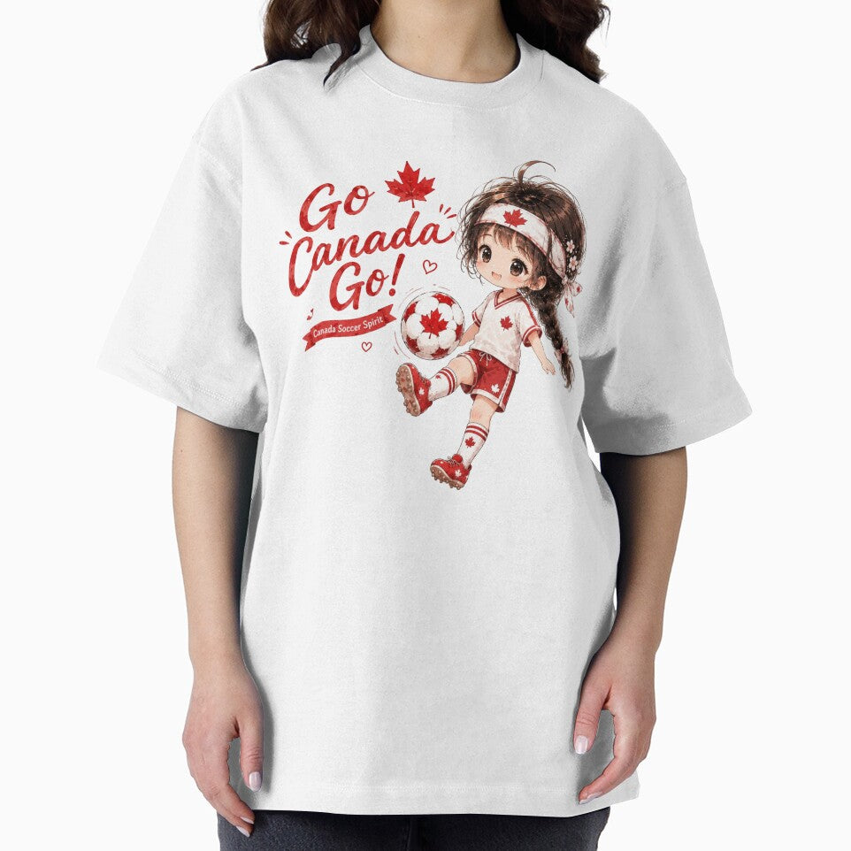 Go Canada Go! Cute Soccer Girl Tinia Fan Art  |  前進加拿大！Tinia 足球少女：2026溫哥華應援水彩插畫 by Tingmade Studio