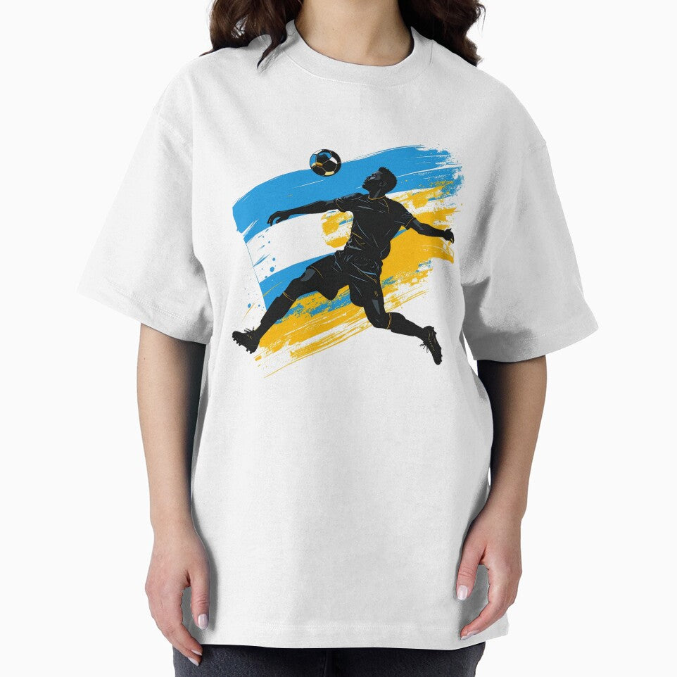 Argentina Soccer Player Art — Argentine Football Flag Action Fan Print by icemanphotos