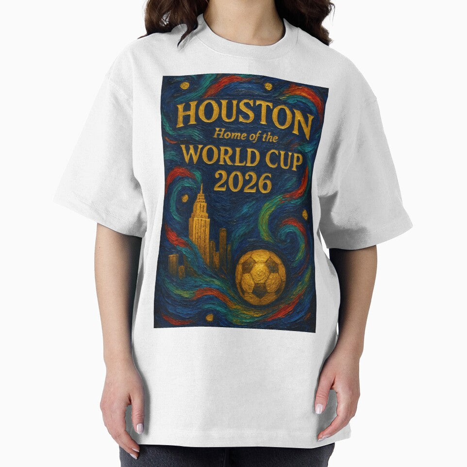 Houston World Cup 2026 Deep Night Soccer  — Expressionist Art Print by BrickByDream