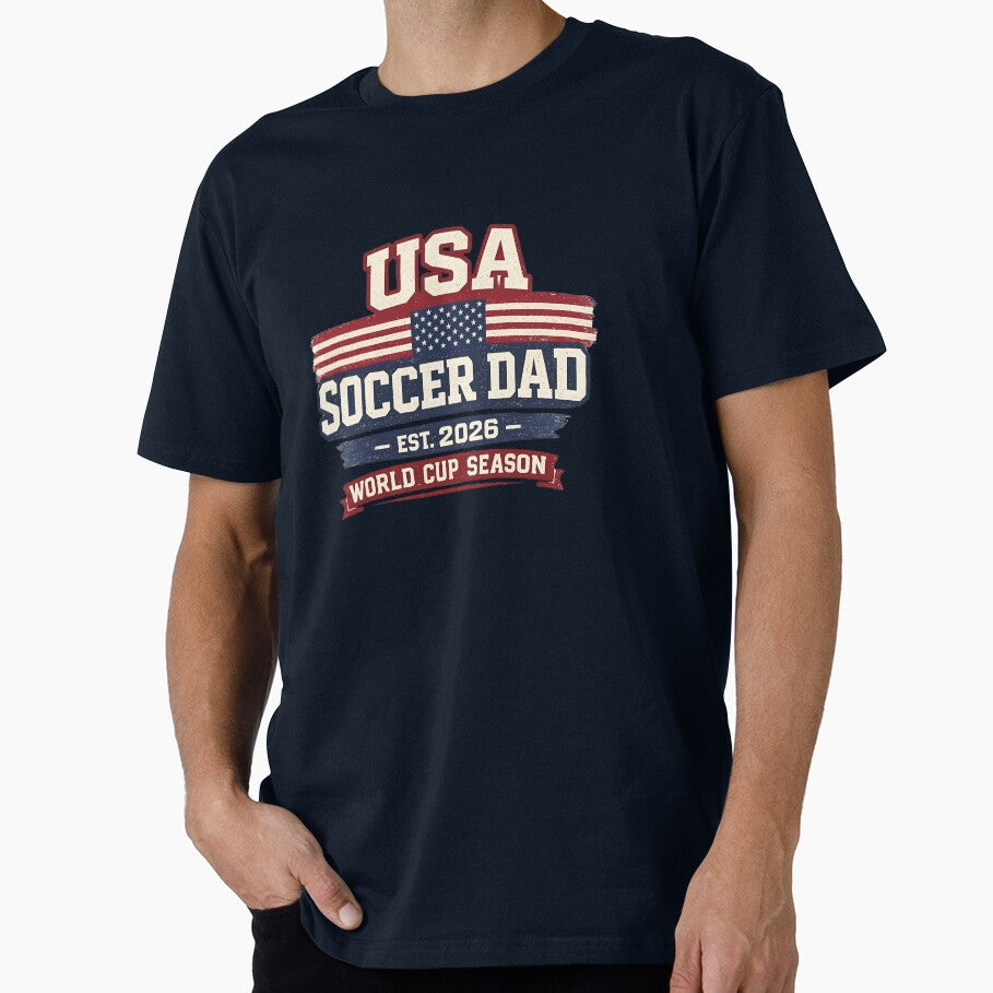 USA Soccer Dad 2026 | Football Dad World Cup Fan Design, Soccer Dad Gift For Father, Match Day USA Fan Tee, Football Dad Shirt by VectorJoy