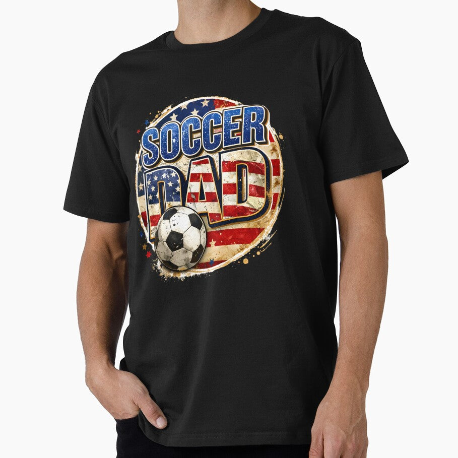 Soccer Dad USA – Proud fan with flag by Azrou shop