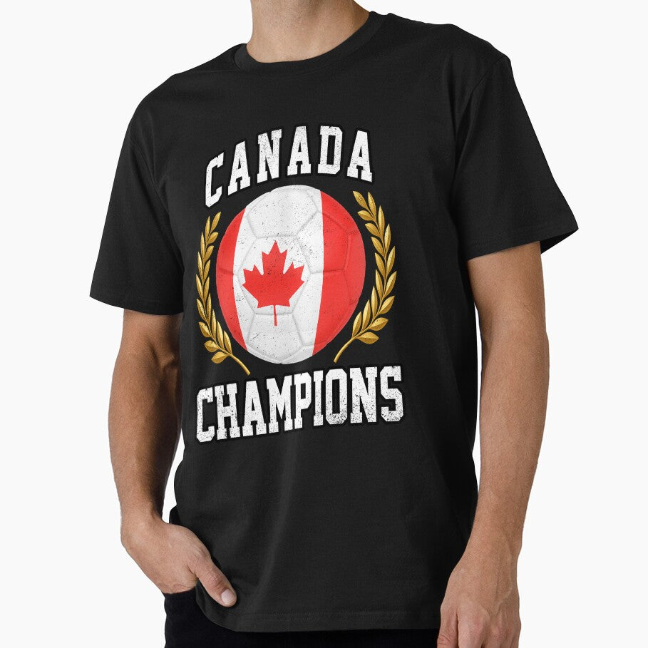SOCCER BALL FLAG CHAMPIONS - CANADA - Fans and Teams for Men and Women T-shirt by wallsandpatts