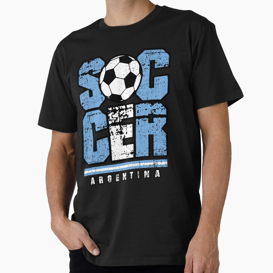SOCCER TEAMS BIG TEXT SOCCER - ARGENTINA - Fans and Teams for Men and Women T-shirt by wallsandpatts