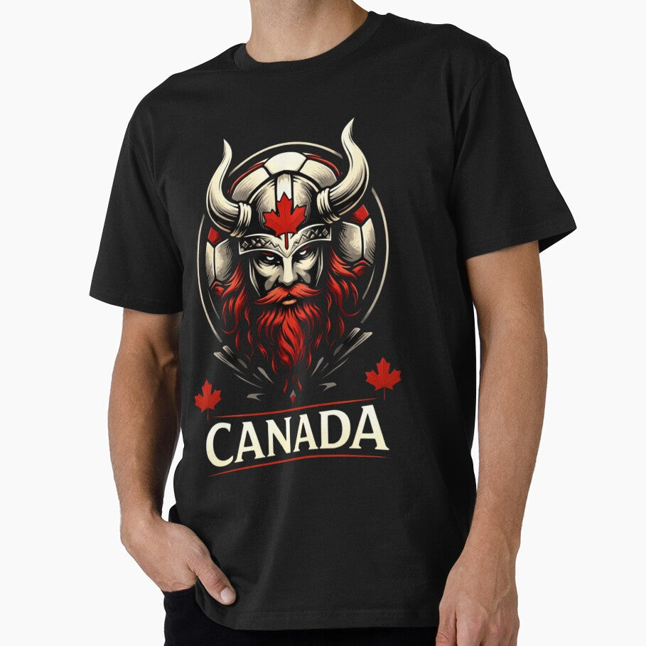 Canada Soccer Viking – Maple Leaf Football Warrior Crest by Inner Flame Studio
