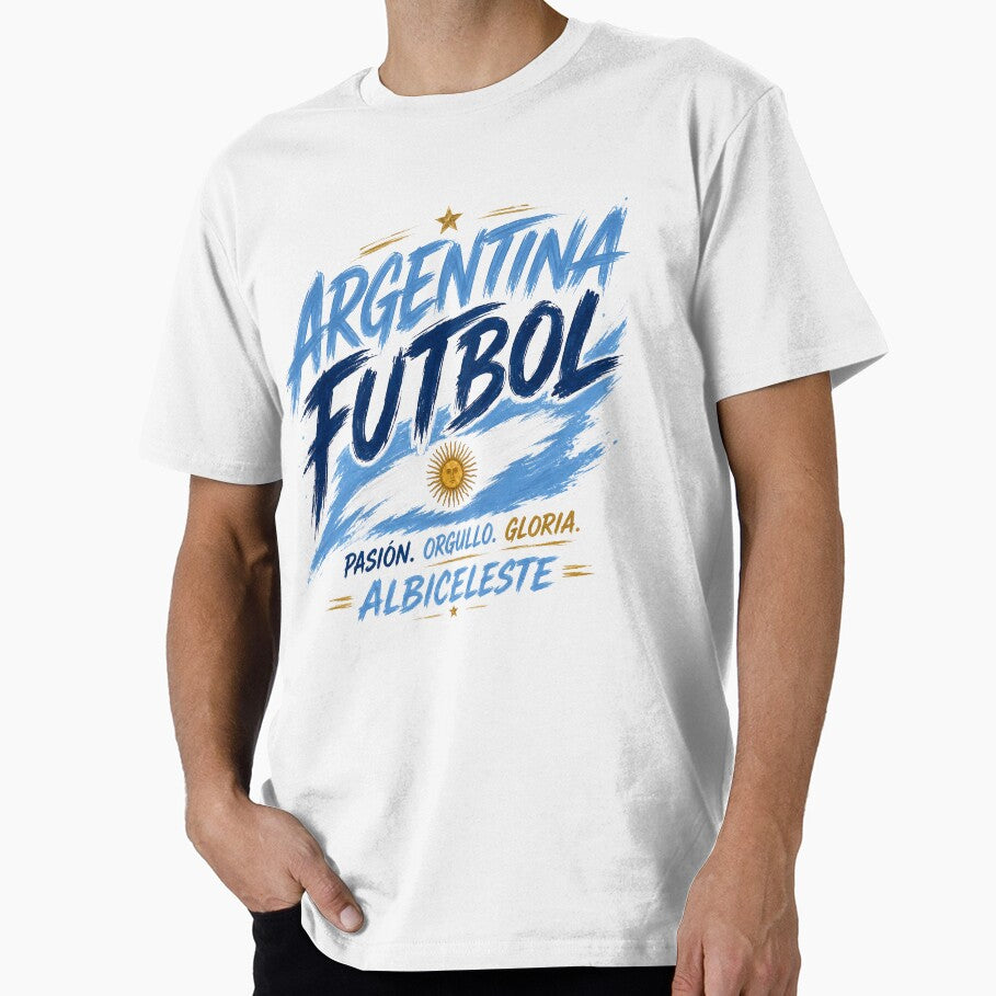 Argentina Football Typography Design | Modern Soccer Fan Artwork by TKOprintdesigns