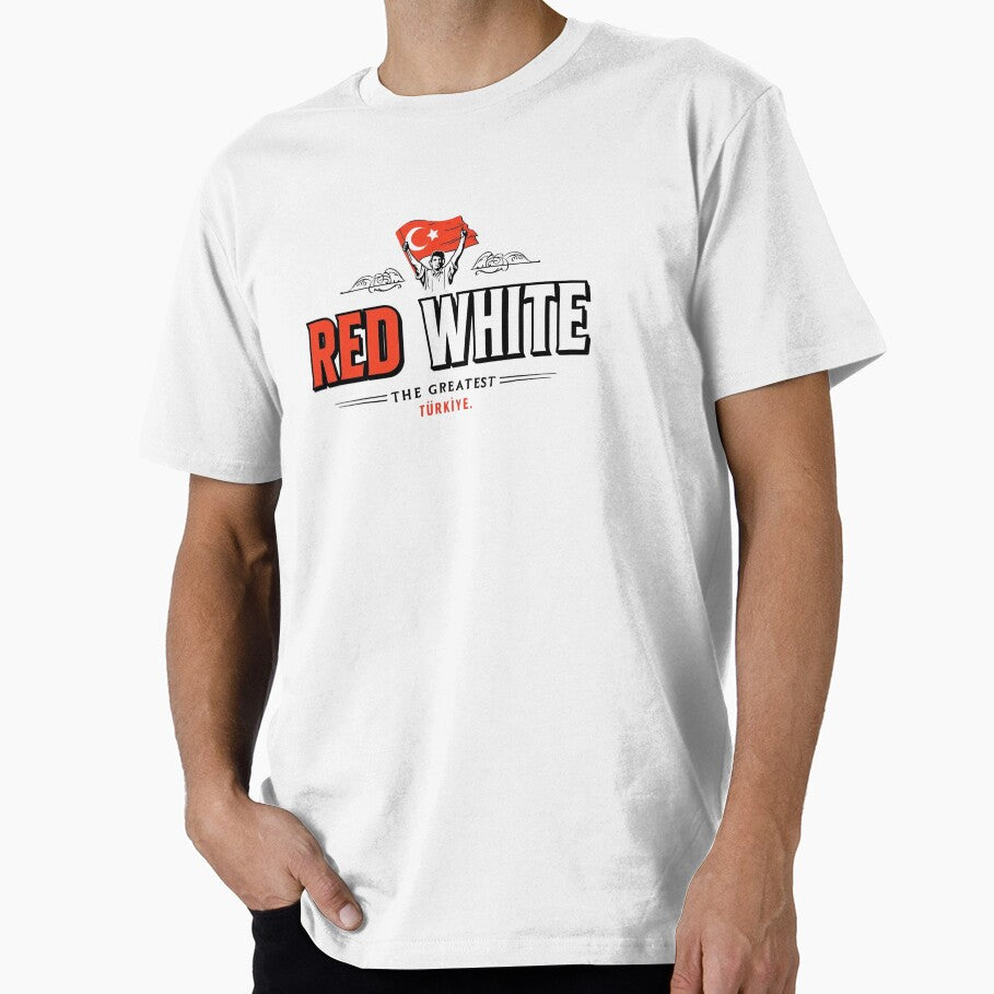 Red White Türkiye 2026 U.S.A - Turkish National Pride Football Fan Gear by fotoNoz