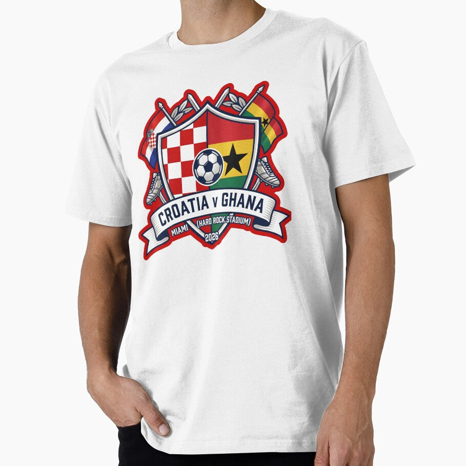 Croatia Versus Ghana Miami 2026 Soccer Crest Vibe by Pride Emblem Prints