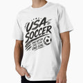 USA Soccer Black White Typography Design | American Football Fan Artwork by TKOprintdesigns