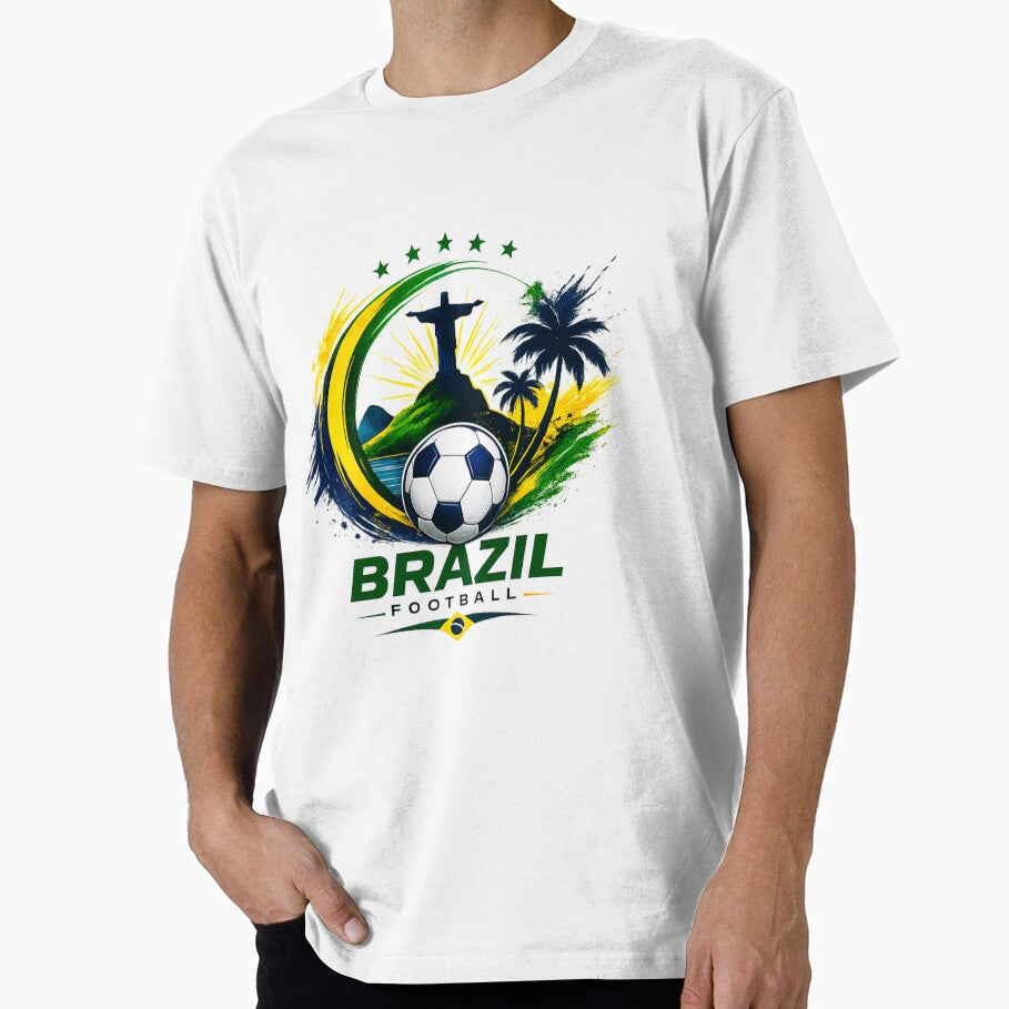 Brazil Football Ultra Modern Minimal Color Blast Design by TKOprintdesigns