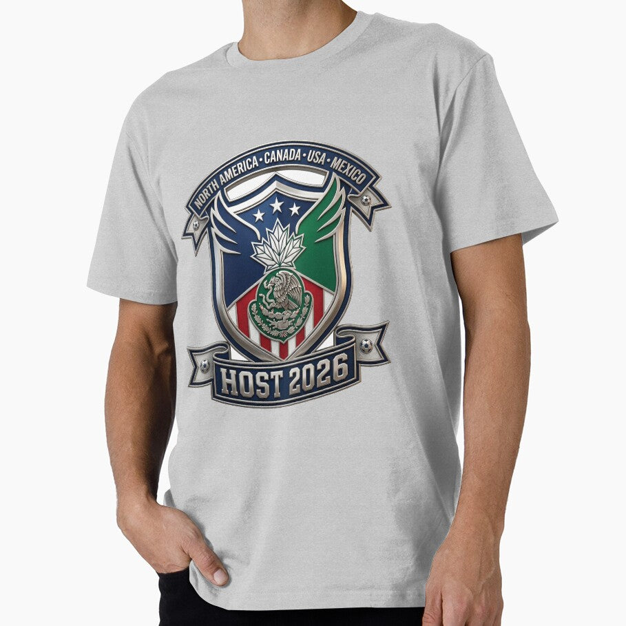 North America Soccer Host 2026 Metallic Emblem Shield by Pride Emblem Prints
