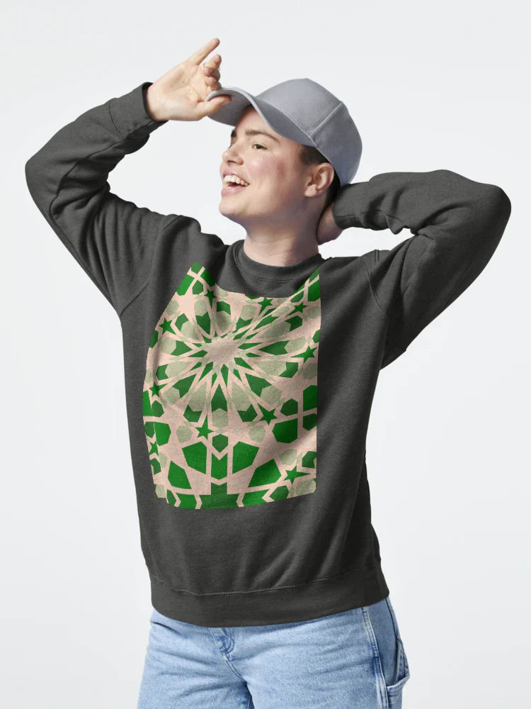 Elegant Islamic Mosaic in Warm Green and Terracotta Classic T-Shirt