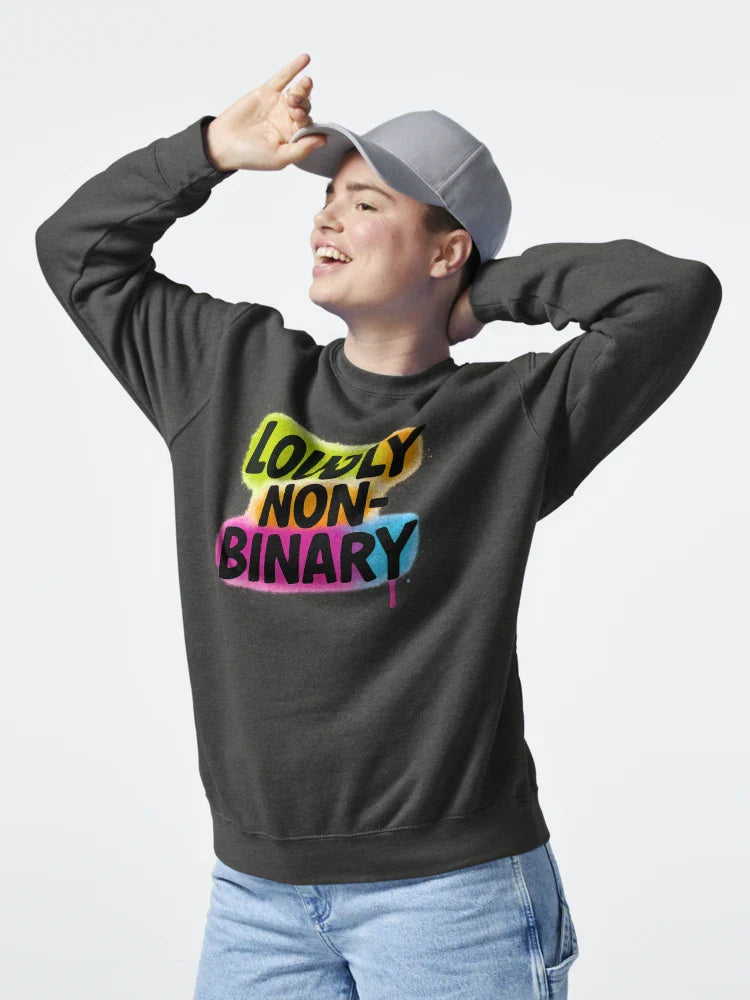 Loudly Non-Binary – Bold Pride Message Classic T-Shirt